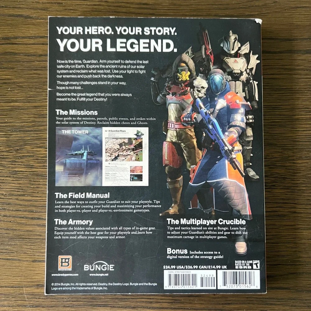 Destiny BradyGames Signature Series Strategy‎ Guide PS4 PS3 Xbox One 360 Bungie